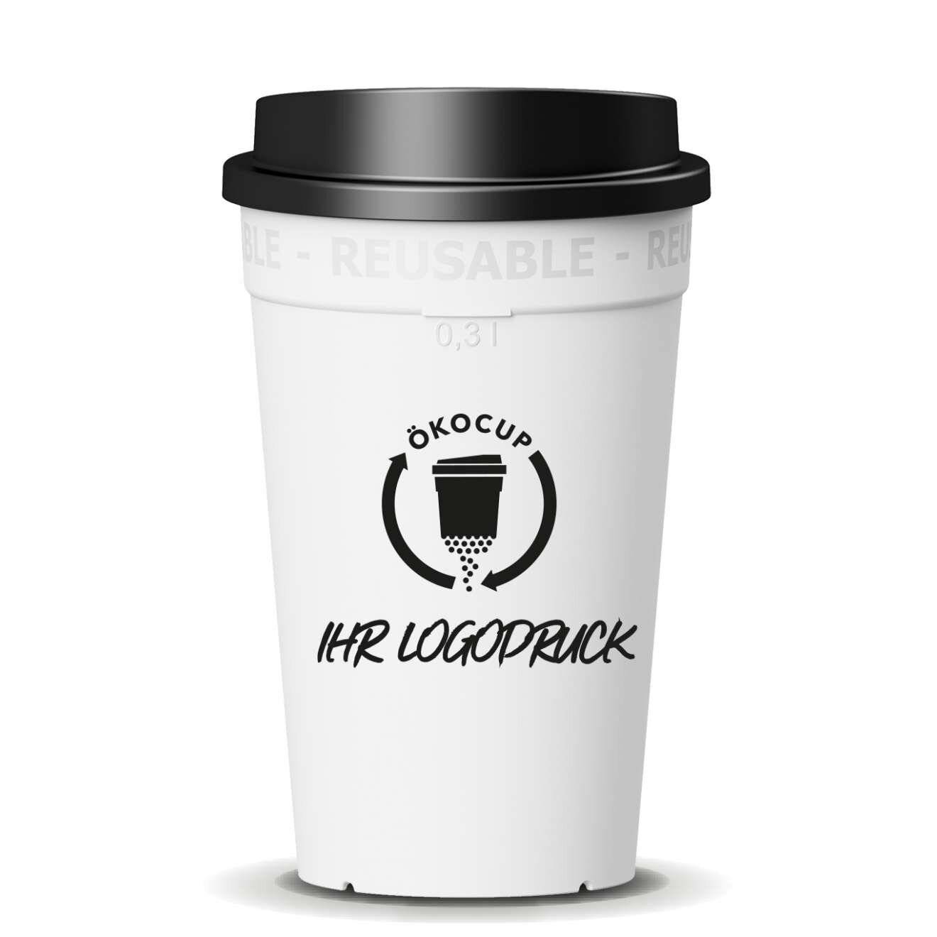 emissimo Coffee to go Mehrweg Becher weiß 0,3l - 380ml-2