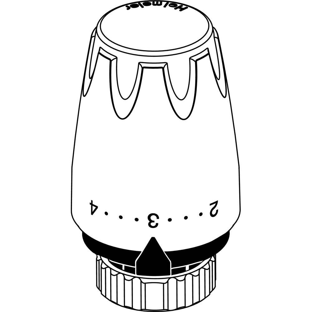 IMI/HEIMEIER Thermostatkopf HEIMEIER DX 6700-00.500 mit eingeb.Fuehler, Skalenhaube weiss-2