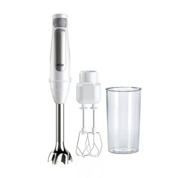 Braun MultiQuick 7 MQ7005B WH, Kochmixer, 1,2 m, 1000 W, Edelstahl, Weiß