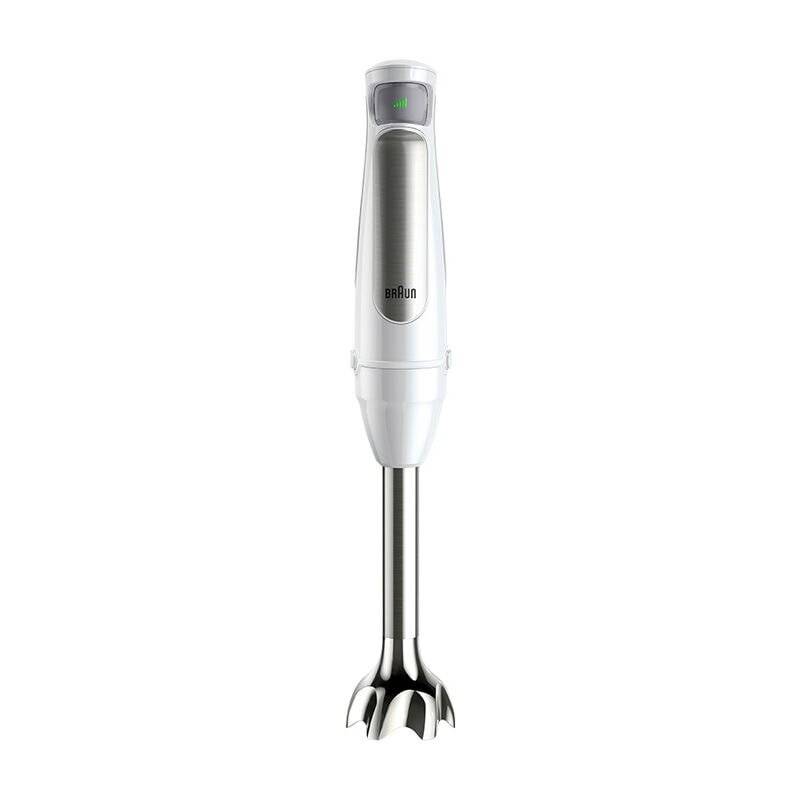 Braun MultiQuick 7 MQ7005B WH, Kochmixer, 1,2 m, 1000 W, Edelstahl, Weiß-1