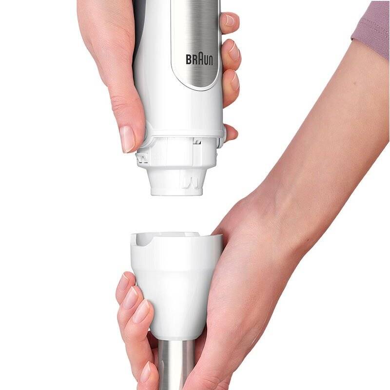 Braun MultiQuick 7 MQ7005B WH, Kochmixer, 1,2 m, 1000 W, Edelstahl, Weiß-4