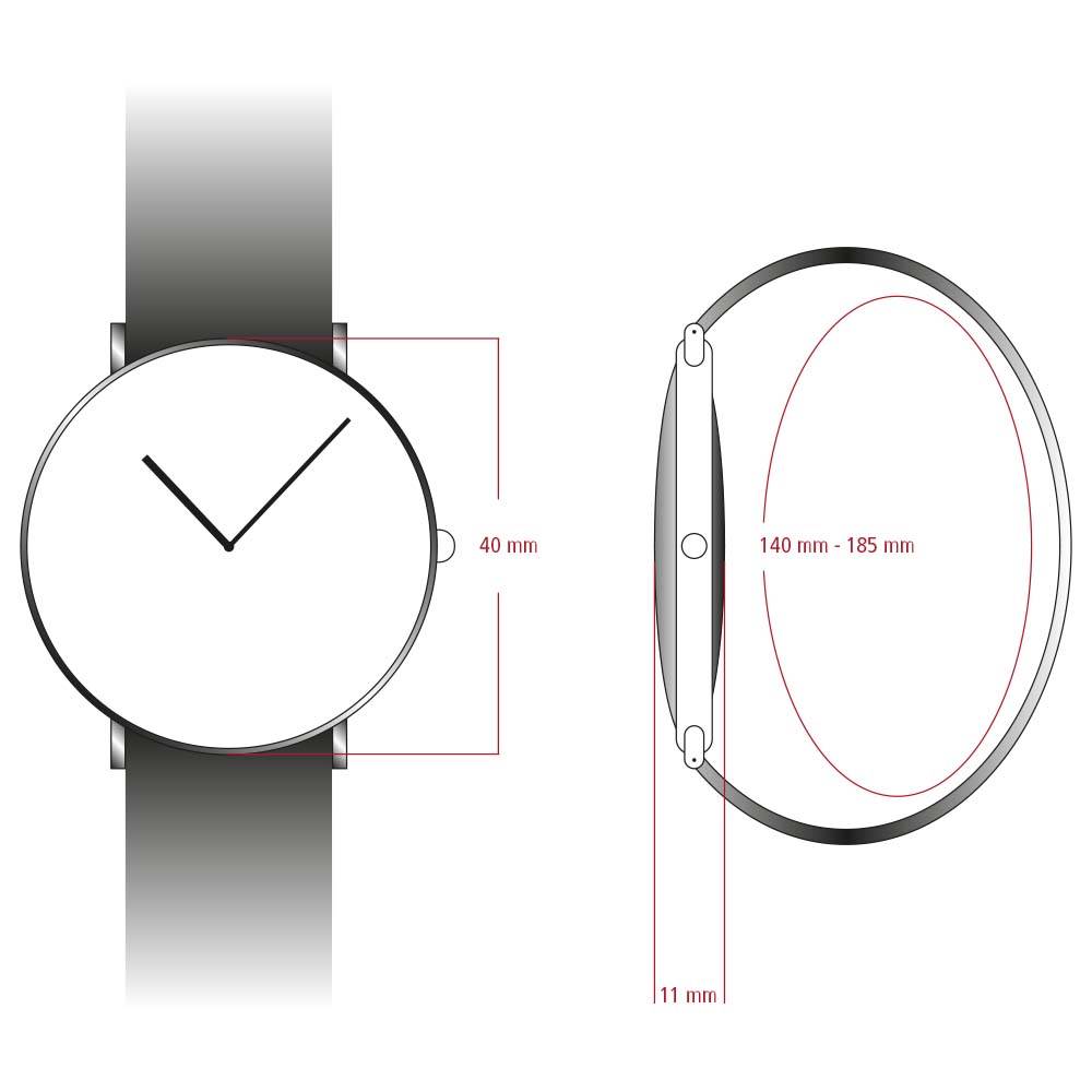 Dugena Herrenuhr 4461071 Vento, Quarz, schwarzes Zifferblatt, Edelstahl-2