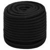vidaXL Arbeitsseil Schwarz 16 mm 100 m Polyester