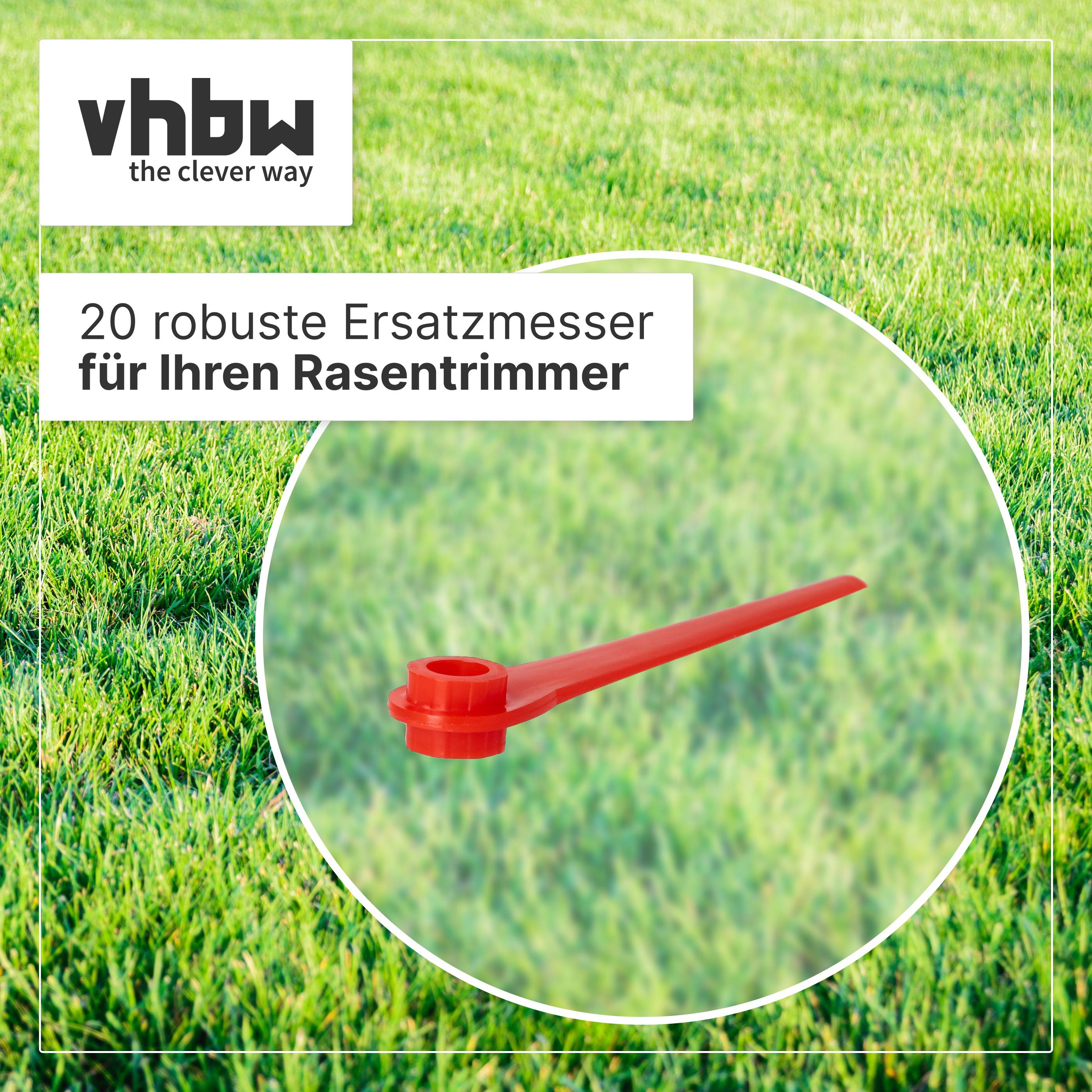 vhbw 20x Ersatz-Messer kompatibel mit Gardena AccuCut 2417-20 | 2417, 400Li 8840, 400Li 8840-20 Rasentrimmer --1