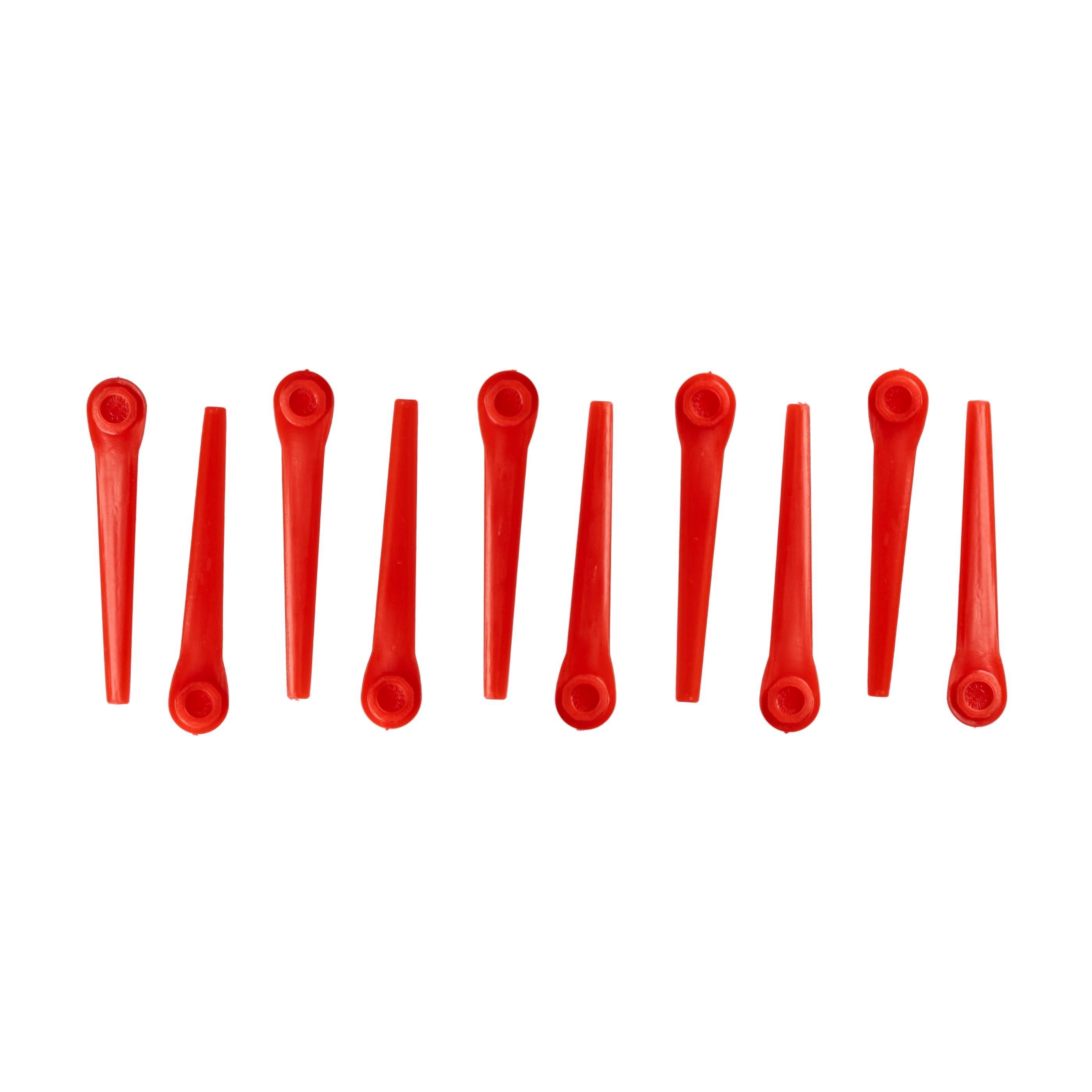 vhbw 10x Ersatz-Messer Ersatz für Gardena RotorCut 5368-20 für Rasentrimmer | Ersatzklinge, Orange, Kunststoff-0