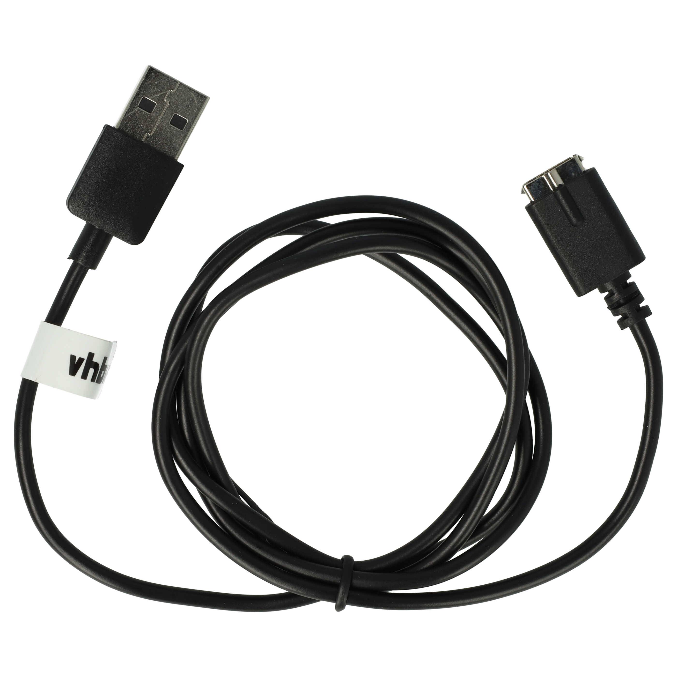 vhbw USB Ladekabel kompatibel mit Polar M430 Smartwatch Fitnesstracker | Ladestation Schwarz, 100 cm-0
