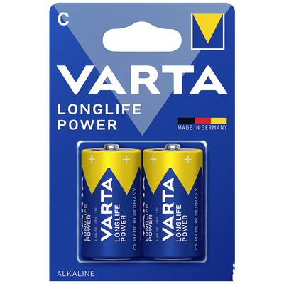 Varta LONGLIFE Power C Bli 2 Baby (C)-Batterie Alkali-Mangan 7800 mAh 1.5 V 2 St.