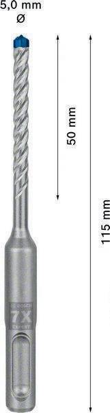 Bosch Power Tools SDS-Plus 7x Bohrer 5x50x115mm,VE10 2608900157 5 mm, 50 115 mm-3