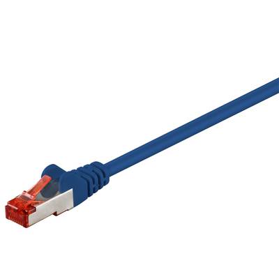 Goobay 68266 CAT 6 Netzwerkkabel RJ45 Stecker Kupferleiter halogenfrei Ethernet LAN Kabel S/FTP Schirmung PiMF Blau 0,5m