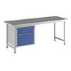 Werkbank Gestellbauweise Serie V 2 Schubladen Universalplatte Breite 2000 mm. Anton Kessel GmbH |
