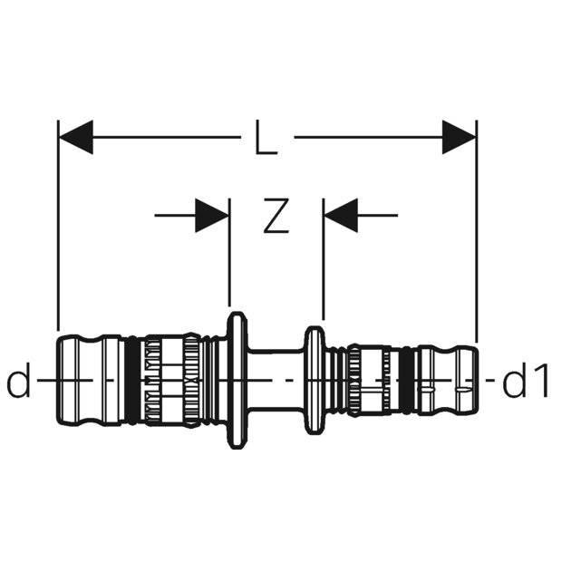 GEBERIT Mepla Reduktion PVDF d63-50-1