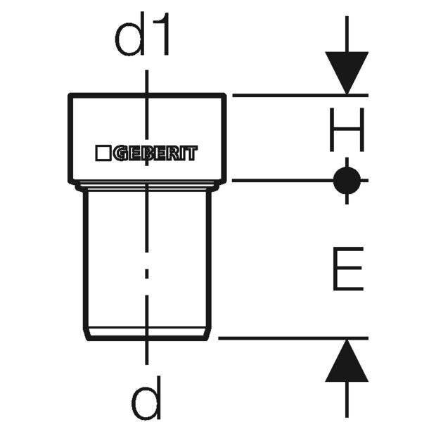 Geberit GE Silent-PP, Anschlussstutzen, d40/46mm, Siphon, 1 Stk.-2