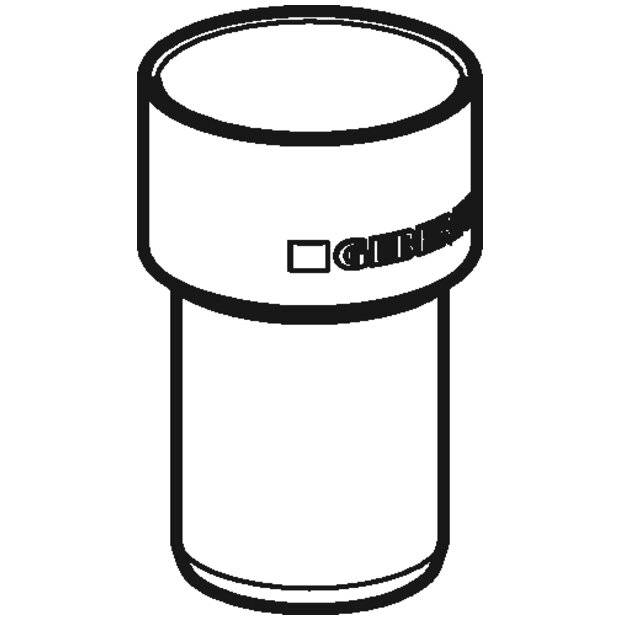 Geberit GE Silent-PP, Anschlussstutzen, d40/46mm, Siphon, 1 Stk.-3