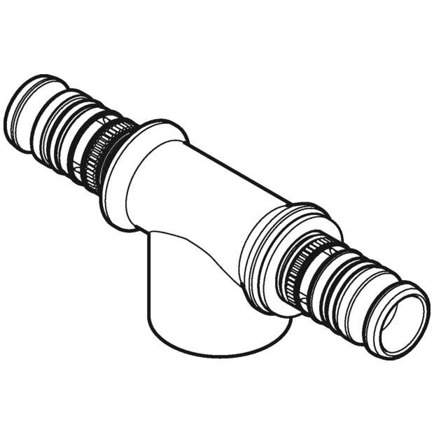 Geberit Mepla T-Stück mit Innengewinde, D 26mm, Rp 3/4", D1 Rotguss bleifrei-2