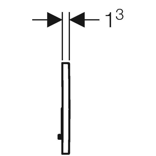 Geberit Betätigungsplatte Sigma01, 2-Mengen-Spülung, Kunststoff, Alpinweiß-2