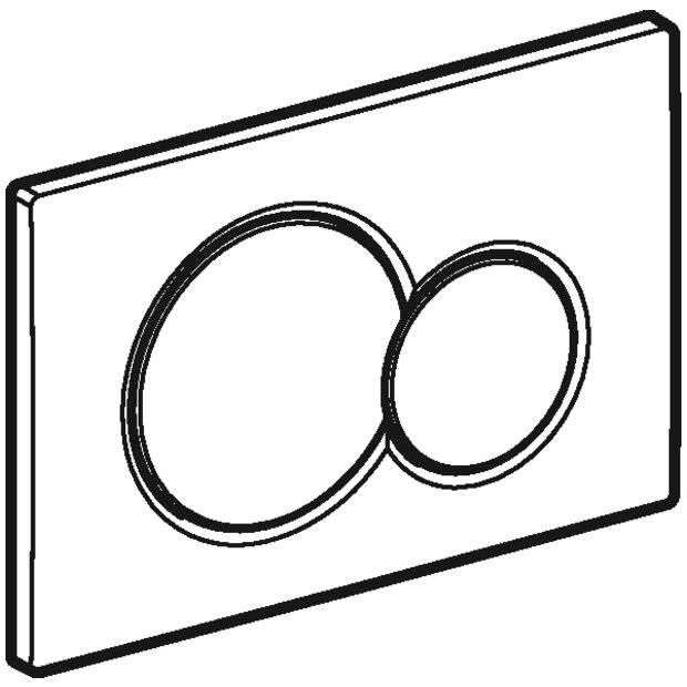 Geberit Betätigungsplatte Sigma01, 2-Mengen-Spülung, Kunststoff, Alpinweiß-3
