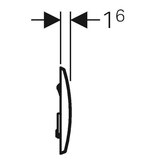 Geberit Betätigungsplatte Kappa20, 2-Mengen-Spülung, Kunststoff, Weiß, 115228111-3