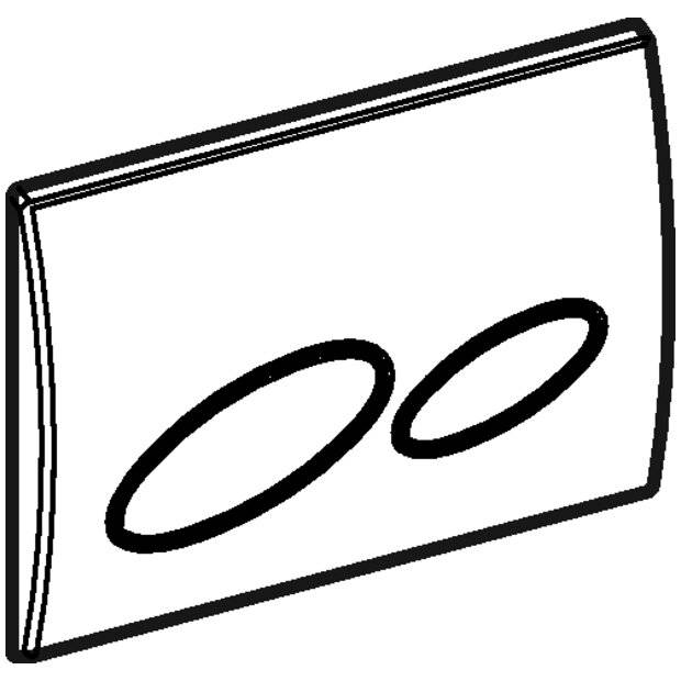 Geberit Betätigungsplatte Kappa20, 2-Mengen-Spülung, Kunststoff, Weiß, 115228111-4