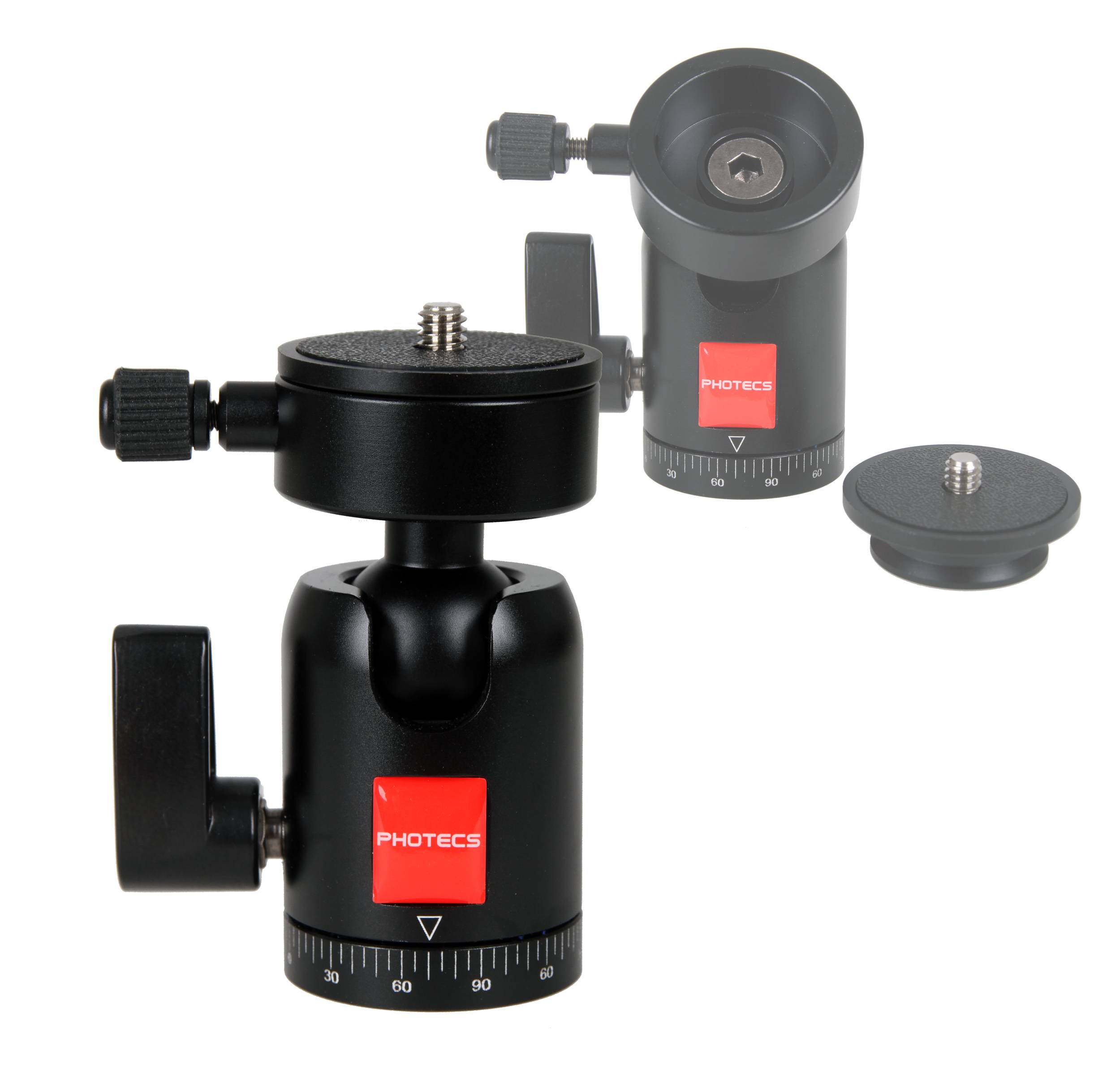 Photecs® Schnellwechsel-Stativkopf Pro V2, kompakter Kamera Stativkopf mit 3/8"-Anschluss-0