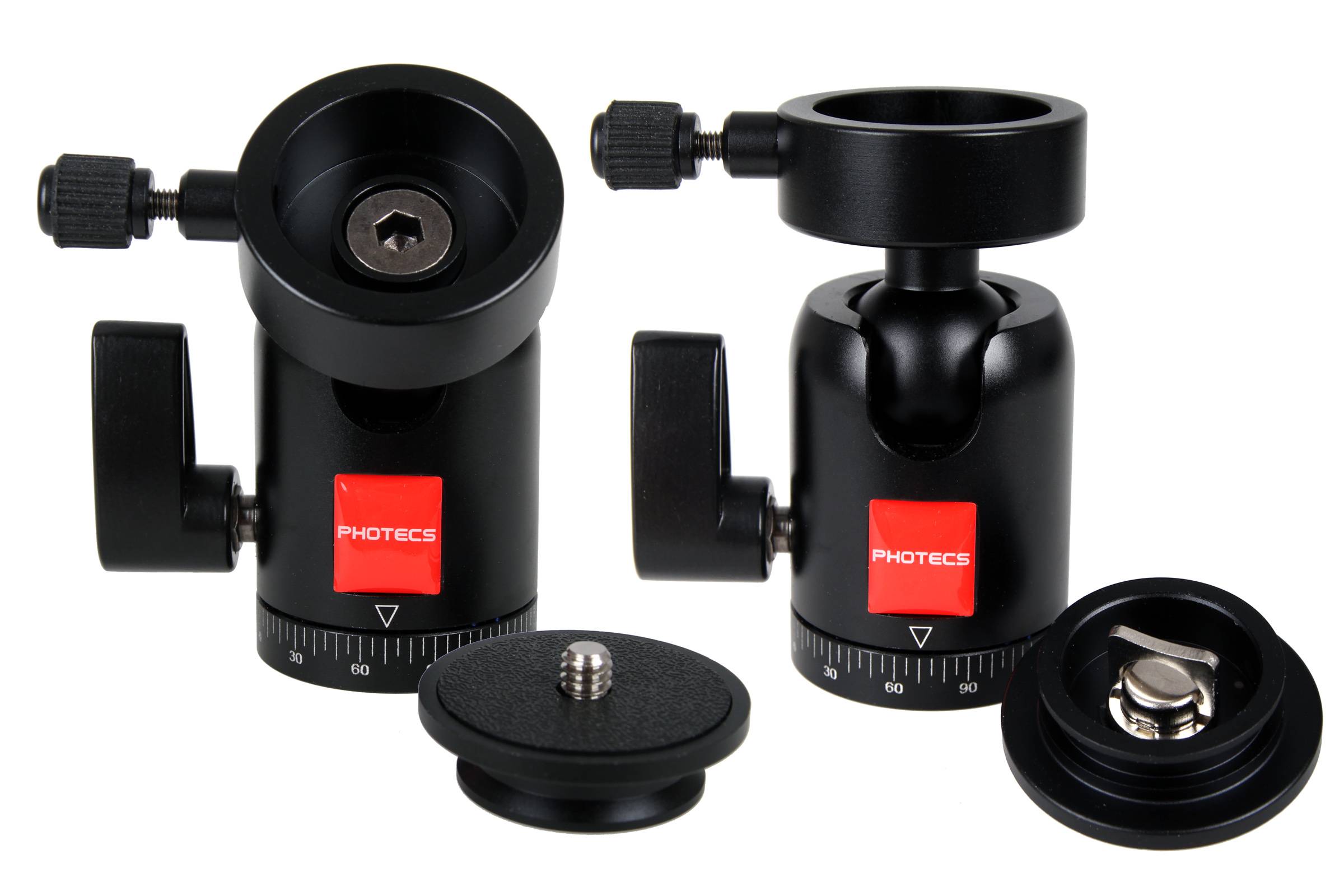 Photecs® Schnellwechsel-Stativkopf Pro V2, kompakter Kamera Stativkopf mit 3/8"-Anschluss-1