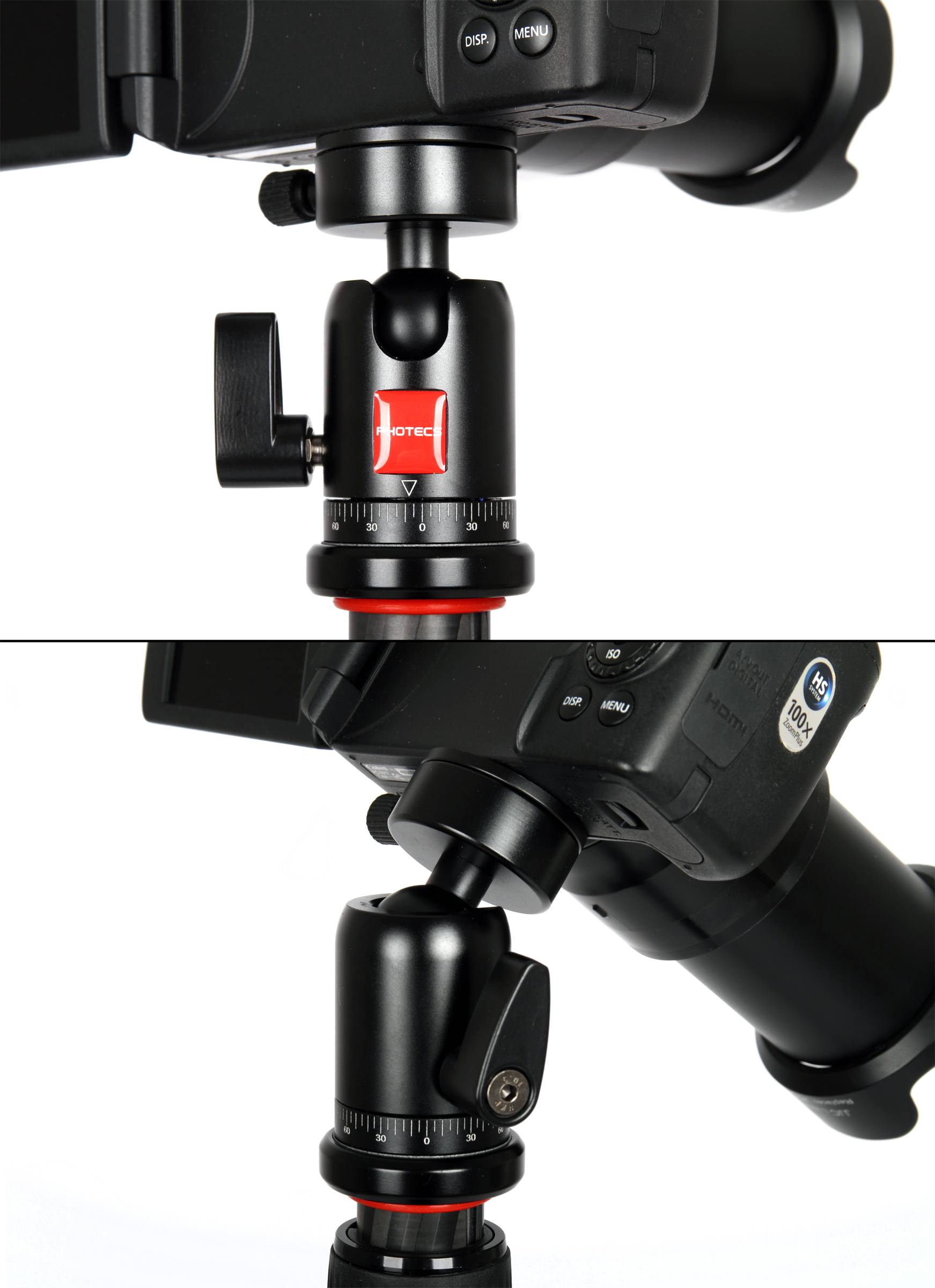 Photecs® Schnellwechsel-Stativkopf Pro V2, kompakter Kamera Stativkopf mit 3/8"-Anschluss-4