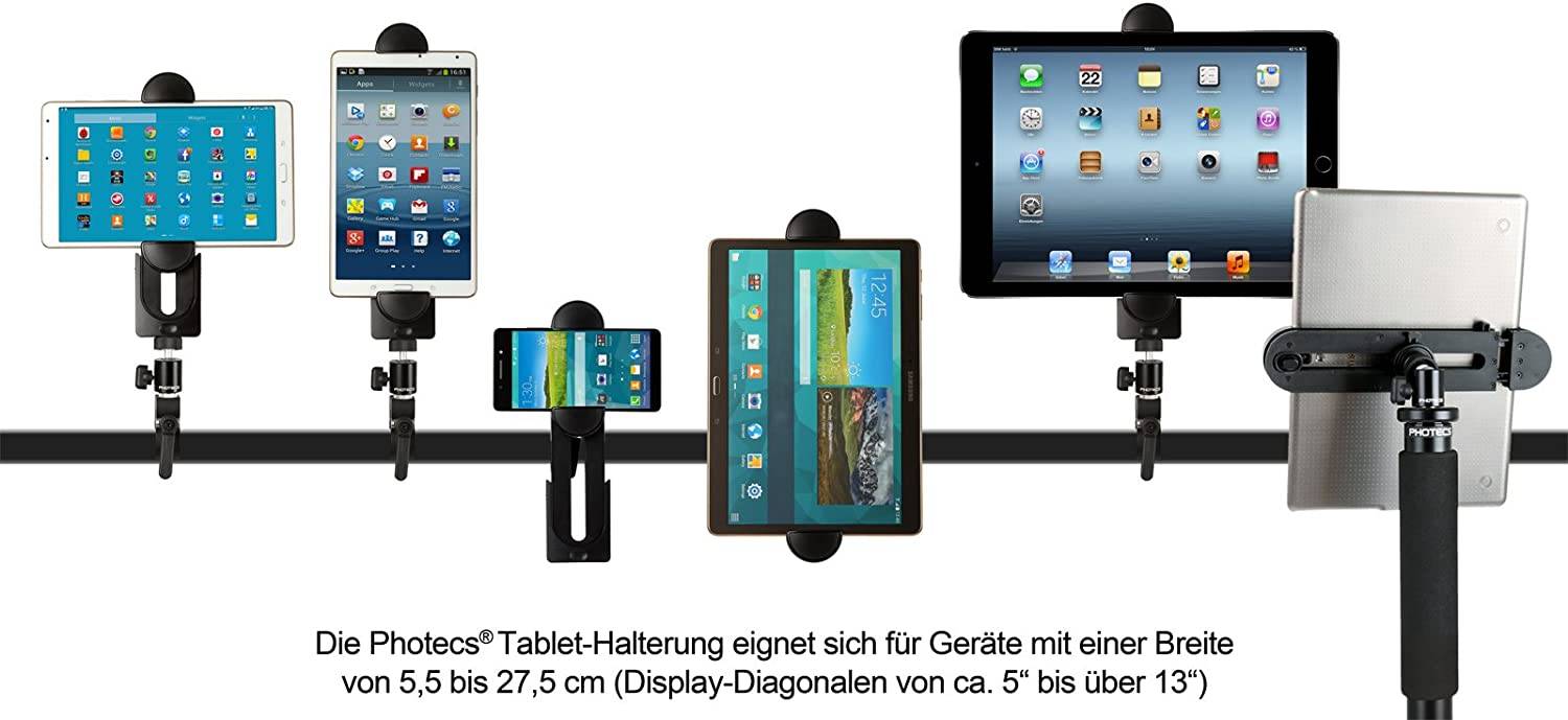 Photecs® Tablet Stativ Adapter Typ3 (optim. Edition V2) mit 2x 1/4" Zoll Stativgewinde-3