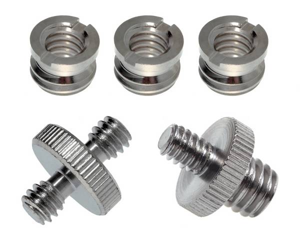 Gewindeadapter-Set UNC 1/4" 3/8" 5-teilig, Adapter-Schrauben für Zollgewinde