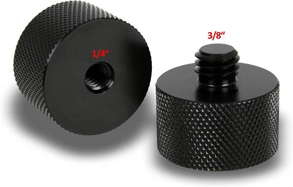 Photecs® Gewindeadapter UNC 1/4"-20 zu 3/8"-16, Adapter-Schraube für Zollgewinde