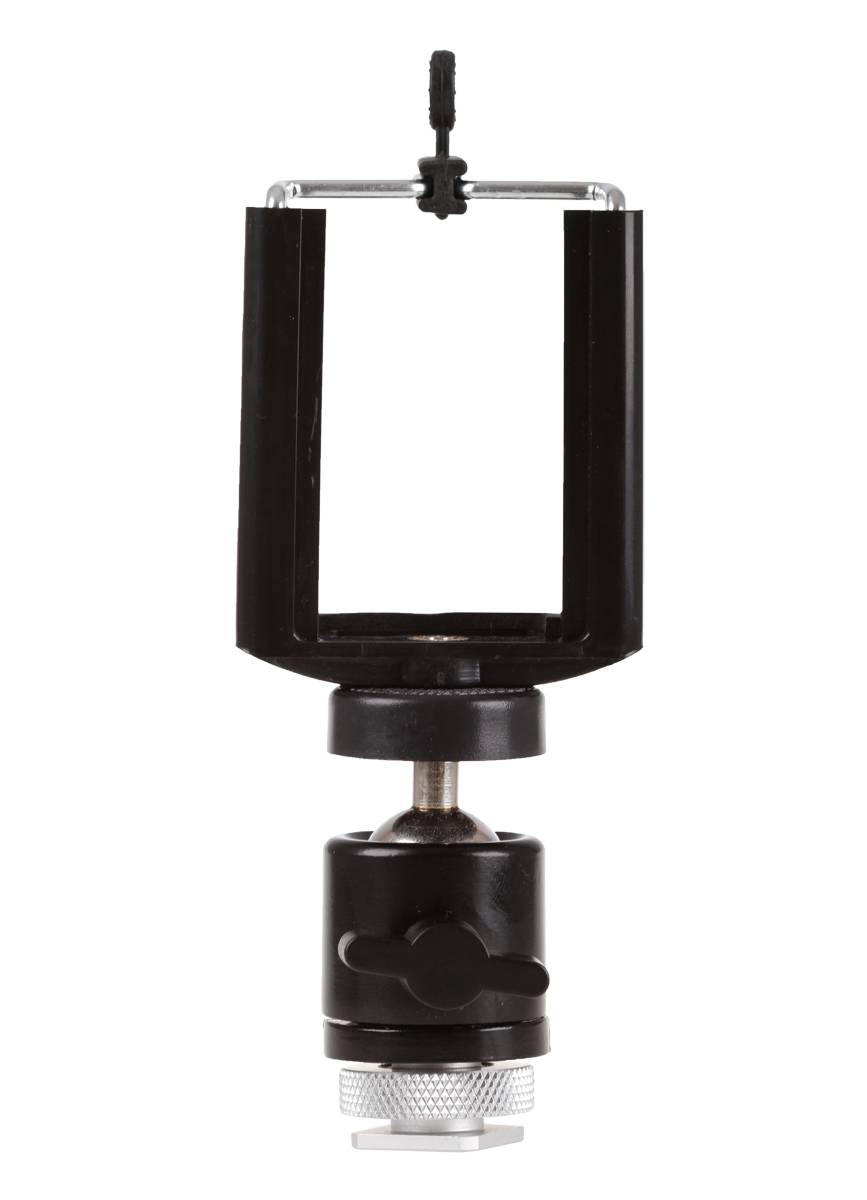 Photecs® Blitzschuh-Adapter Set V2 mit Halter Gr. L (ca. 60-85mm), Smartphone auf Blitzschuh-0