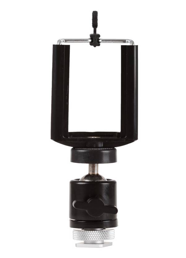 Photecs® Blitzschuh-Adapter Set V2 mit Halter Gr. L (ca. 60-85mm), Smartphone auf Blitzschuh