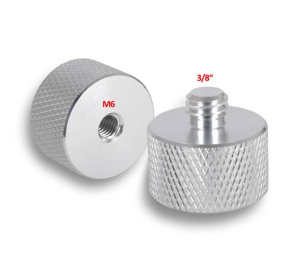 Photecs® Gewindeadapter M6 Innen zu 3/8"-16 Außen, Adapter/Konverter metrisch zu Zoll-Gewinde