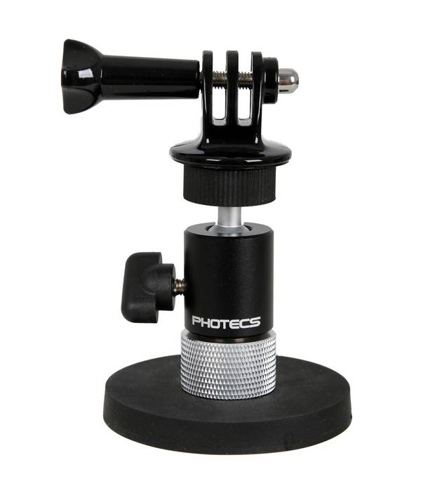 Photecs® Magnet-Halterung mit Stativkopf PMH-S1, sehr starker Halt durch 66mm Neodym-Magneten
