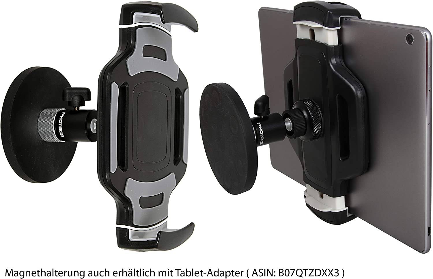 Photecs® Magnet-Halterung mit Stativkopf PMH-S1, sehr starker Halt durch 66mm Neodym-Magneten-4