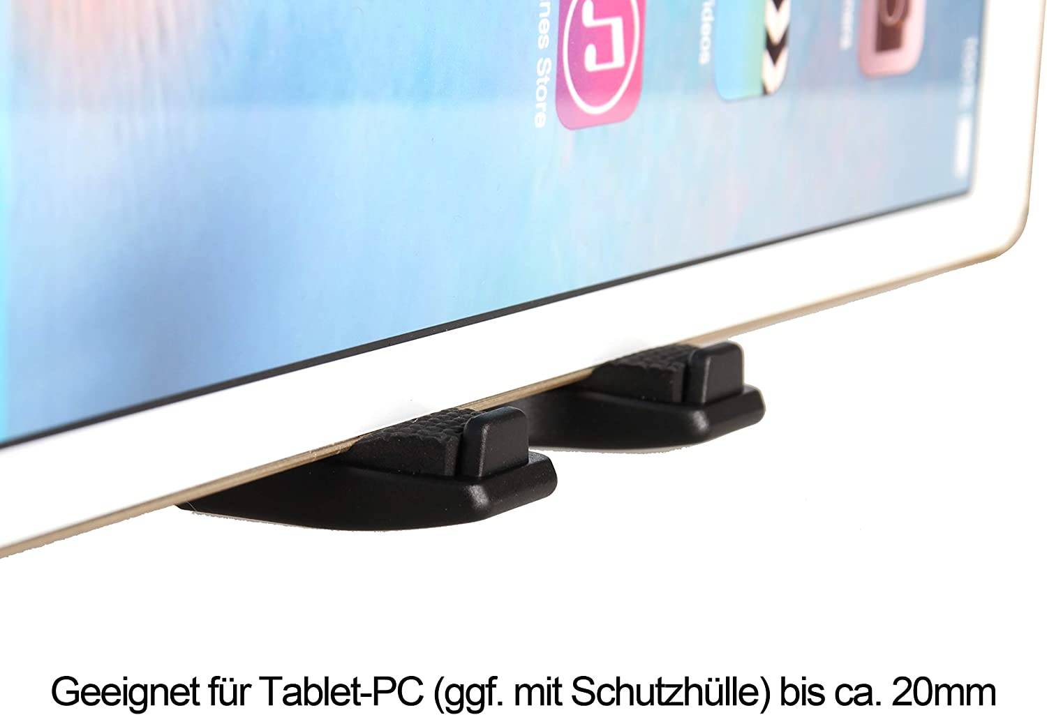 Photecs® Tablet Stativ Adapter Typ2 mit 1/4" Zoll Gewinde, f. Tablets bis 23cm Breite-2