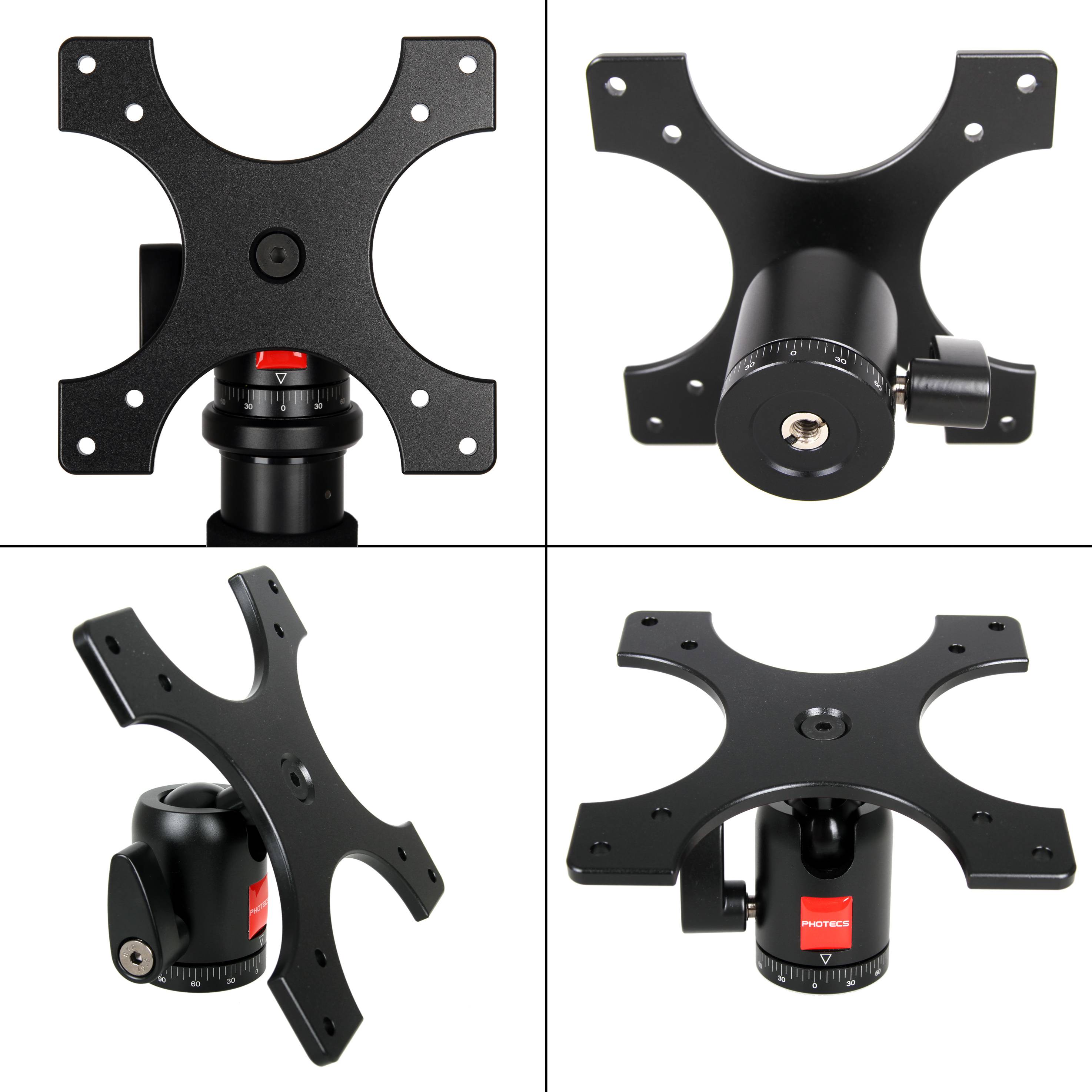Photecs® VESA-Adapter 75/100 mit Panorama-Stativkopf-2
