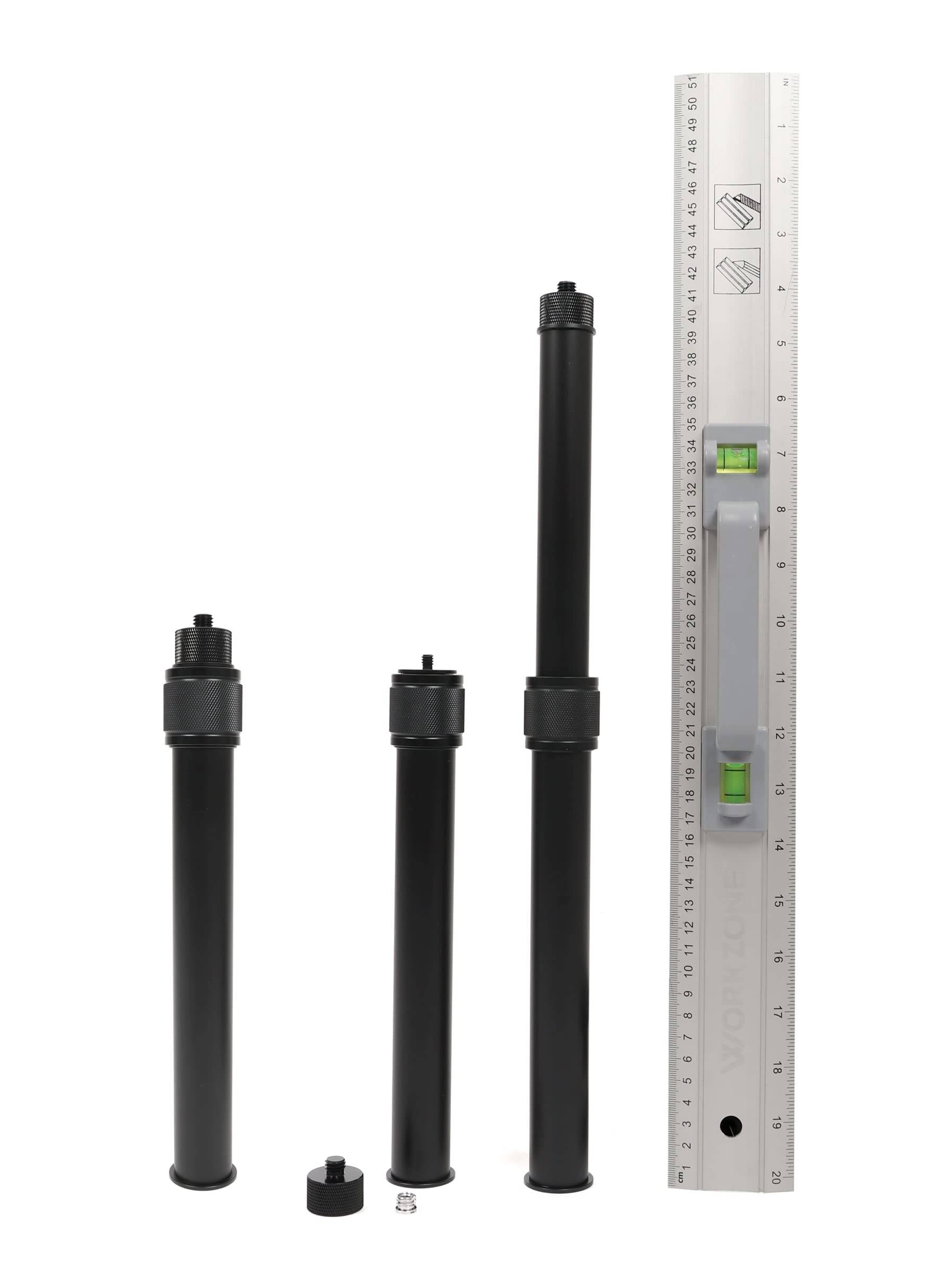 Photecs® Stativ-Verlängerung Pro-L, verstellbares Mini-Monopod, Kamera-Handgriff mit Gew.adapter-1