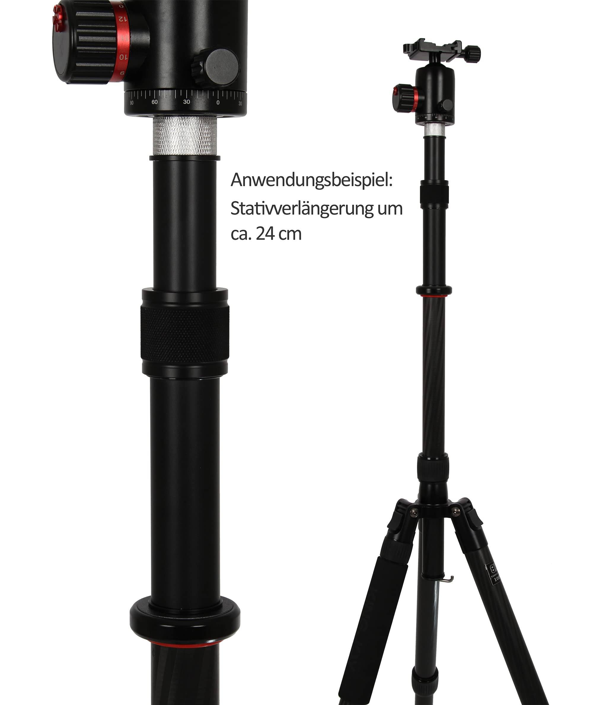Photecs® Stativ-Verlängerung Pro-L, verstellbares Mini-Monopod, Kamera-Handgriff mit Gew.adapter-3