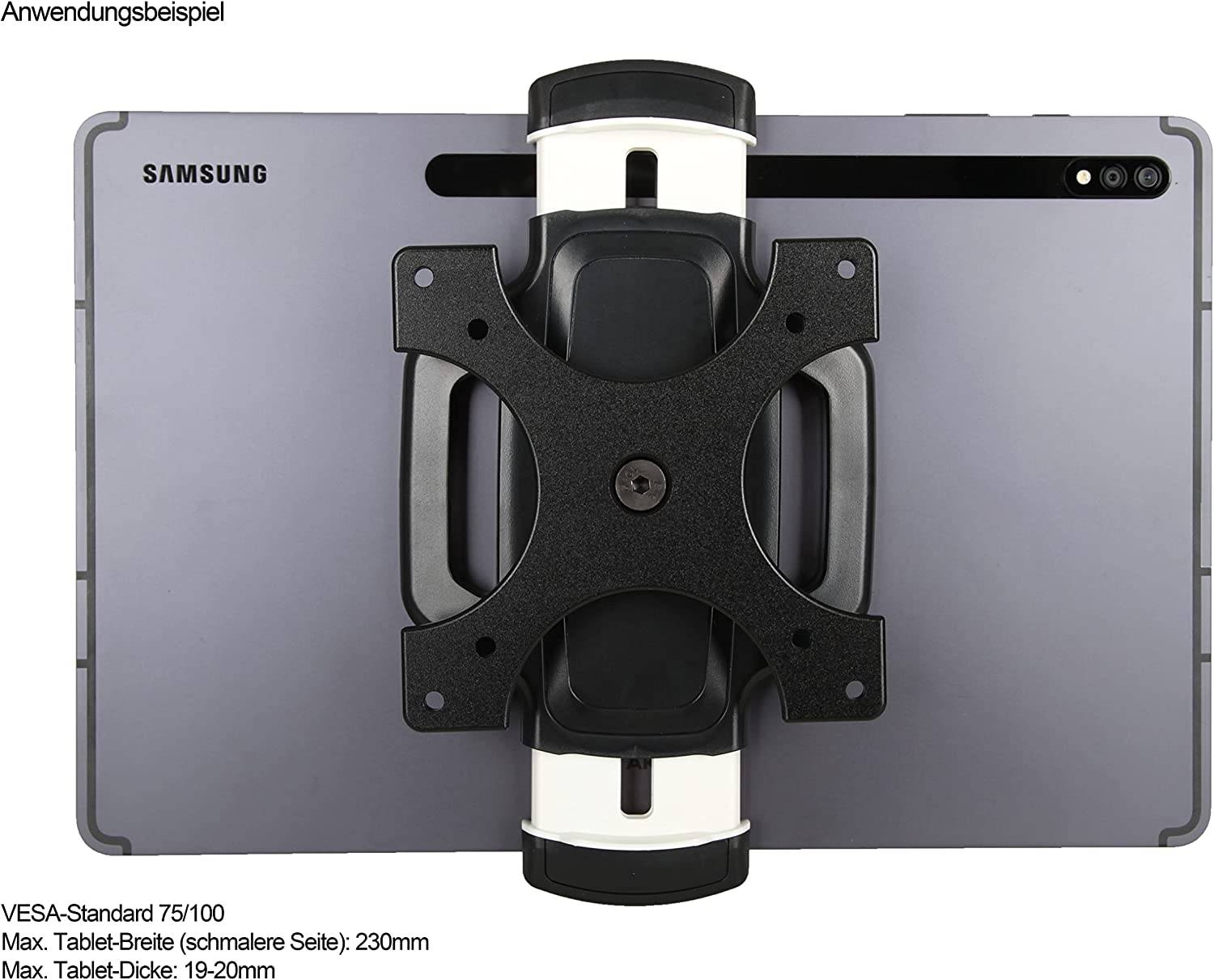 Photecs® Tablet-Stativ-Adapter Typ4 f. VESA 75/100, Universal Halterung Halter f. Tablet-PC 6" – 14-2