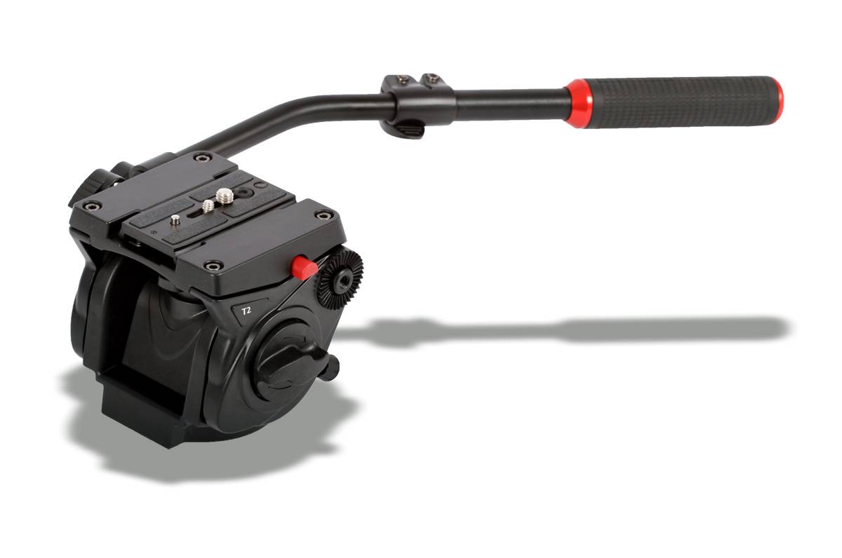 Photecs® Fluid Videokopf T2 mit flacher Basis, hochfeste Alu-Legierung, Belastbarkeit ca. 6 kg,-0