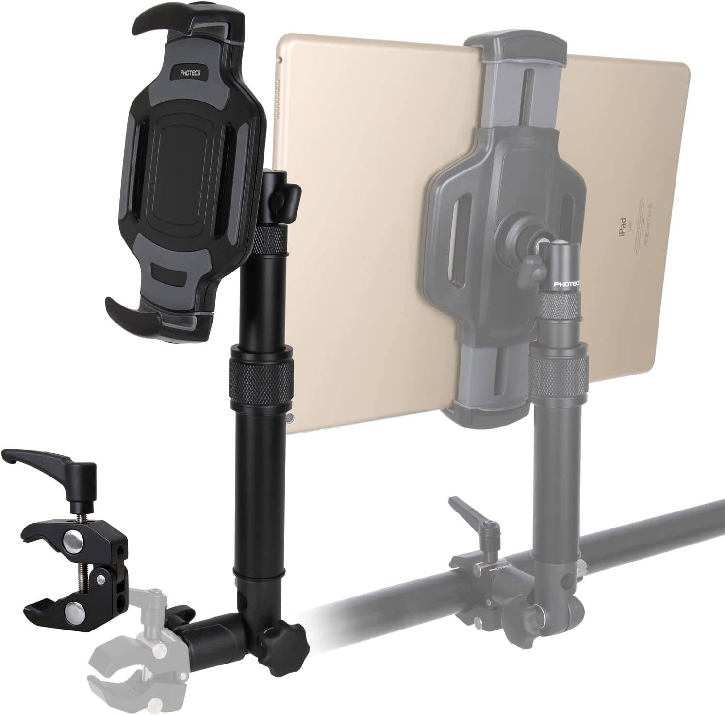 Photecs® Tablet-Halterung Pro V4-K3, höhenverstellbar mit Kniegelenk, f. iPad Pro u. andere Tablet-0