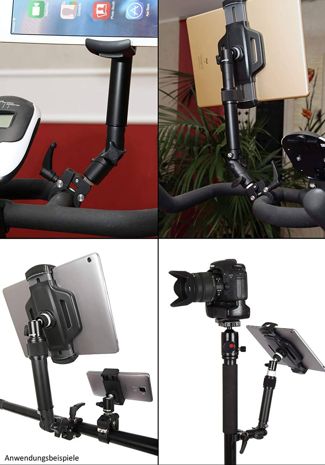 Photecs® Tablet-Halterung Pro V4-K3, höhenverstellbar mit Kniegelenk, f. iPad Pro u. andere Tablet-2