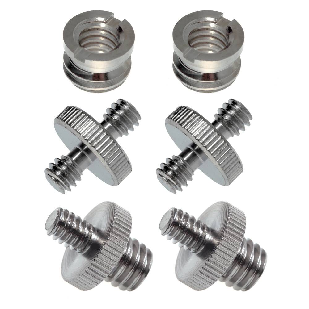 Gewindeadapter-Set UNC 1/4" 3/8" 6-teilig, Adapter-Schrauben f. Zollgewinde-0
