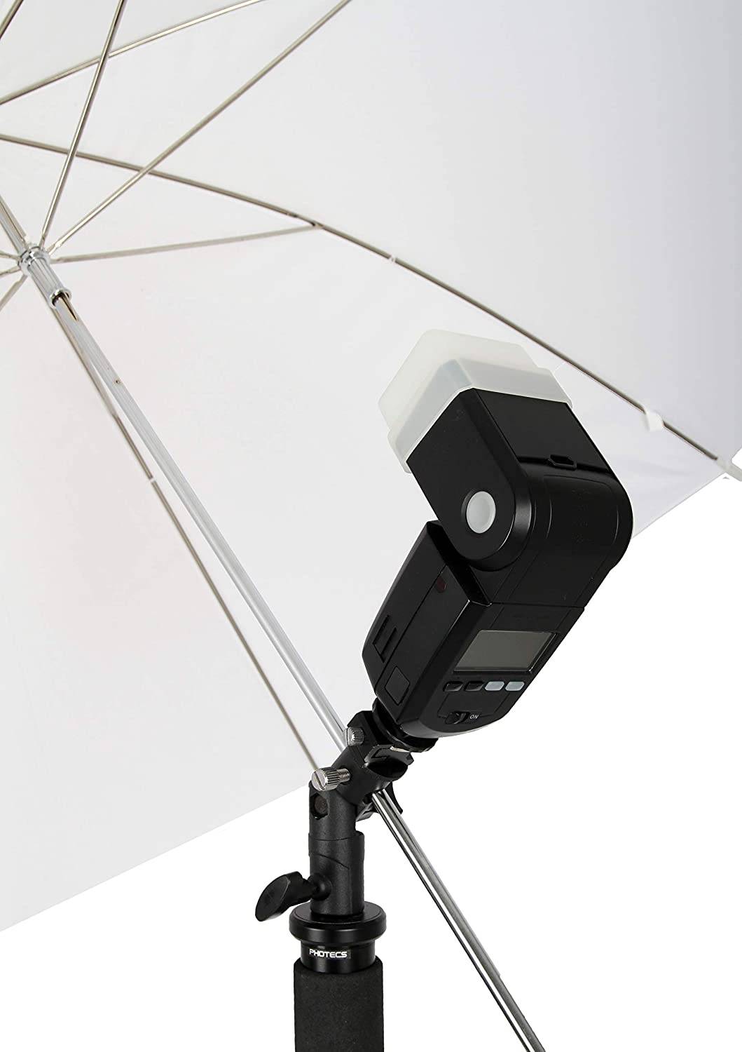 Photecs® Blitz-Schirm-Halter, Blitz-Schirm-Neiger Typ2, Kniegelenk, Winkel (3/8"- & 1/4"-Anschluss)-2