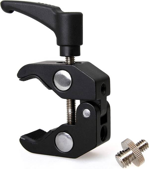 Photecs® Studio-Klemme Typ3, Foto-Klemme Stativklemme 3/8" und 1/4"-Gewinde