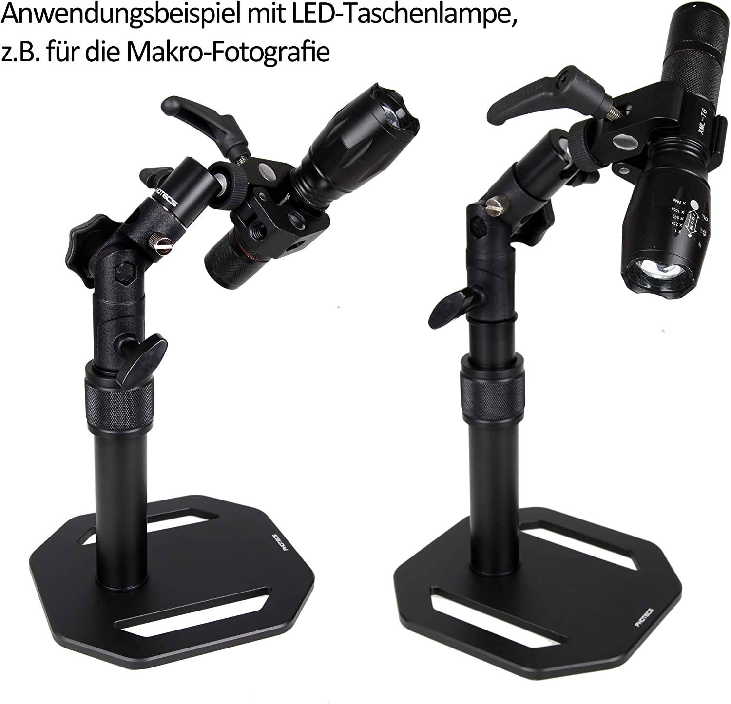 Photecs® Studio-Klemme Typ3, Foto-Klemme Stativklemme 3/8" und 1/4"-Gewinde-4