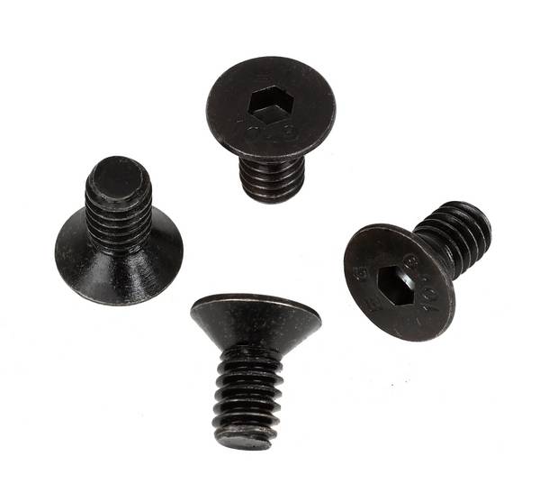 Senkkopf-Schrauben UNC 1/4" Zoll-Gewinde (4er-Set), Gewindelänge 8mm, Kameraschrauben, Innensechskant