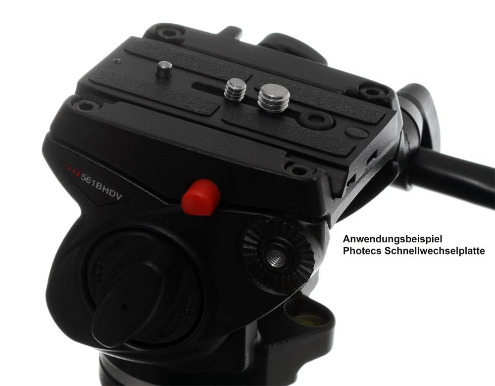 Photecs® Schnellwechselplatte Kameraplatte mit 1/4" und 3/8" Schrauben, kompatibel zu 501 PL-2