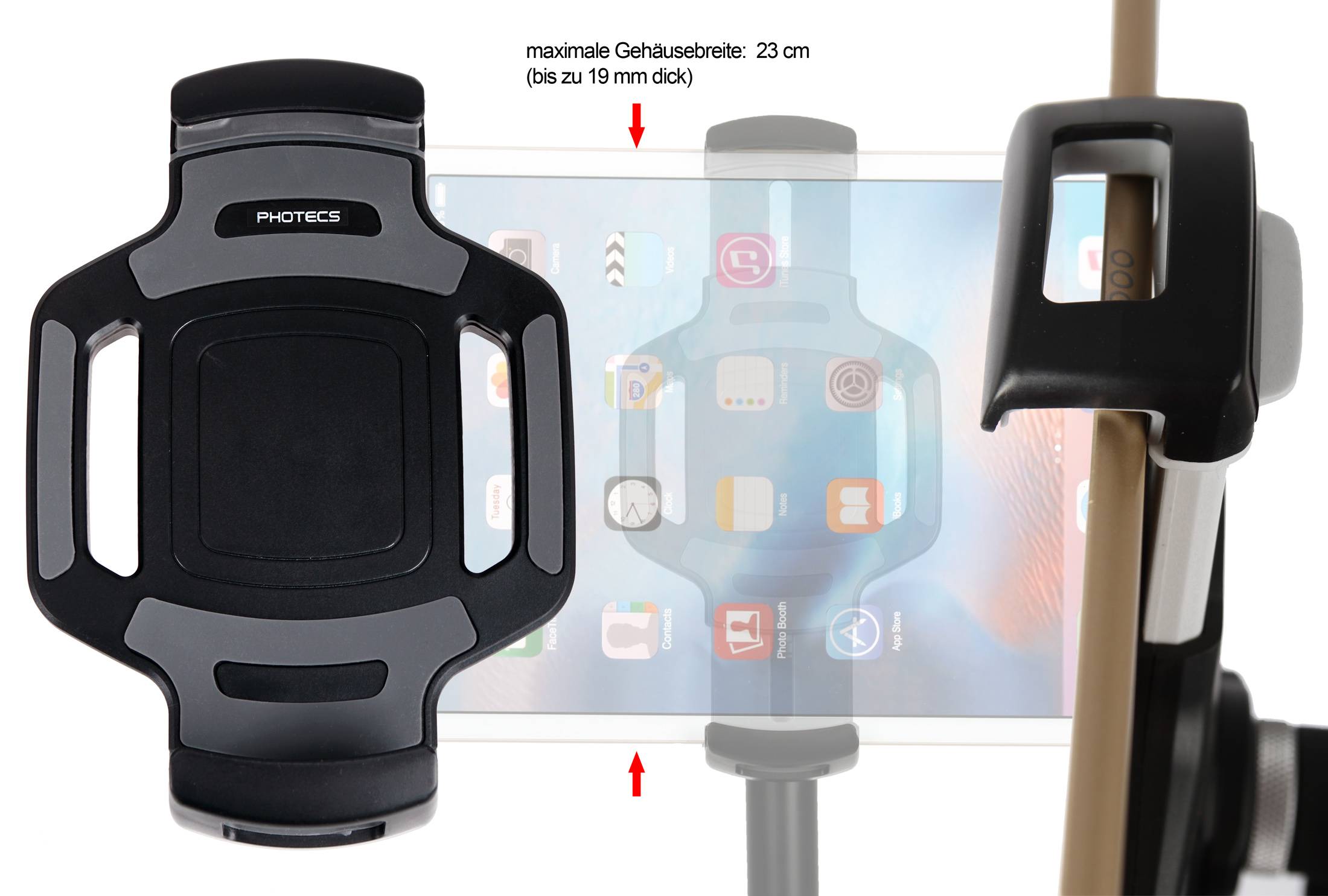 Photecs® Tablet-Halterung Pro V5-K3, höhenverstellbar, für iPad Pro und andere Tablet-PC´s (bis 14")-4