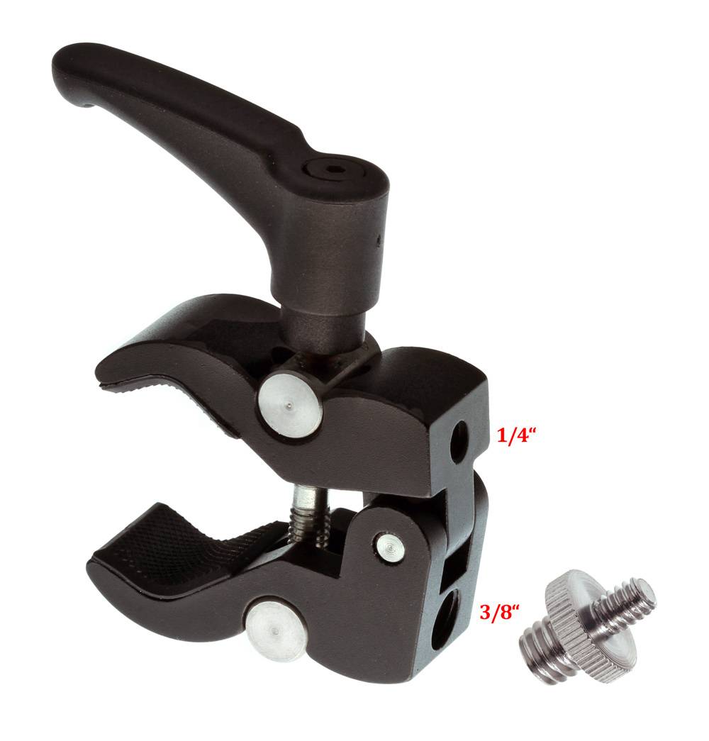Photecs® Studio-Klemme Typ2, Foto-Klemme Stativklemme 3/8" und 1/4"-Gewinde,-0