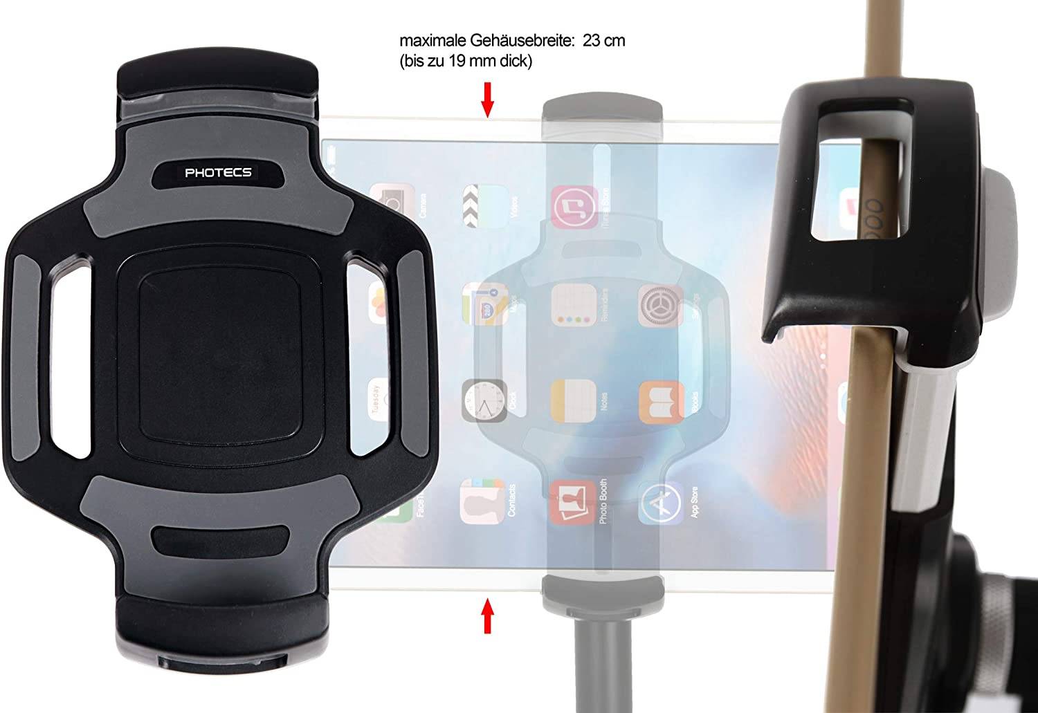 Photecs® Universal Tablet Halterung Pro V3, Halter f. iPad Pro und Tablet-PC von 6 - 14 Zoll-3
